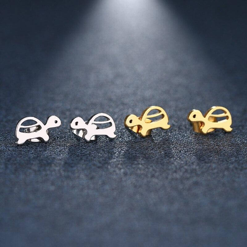 Bijou d'Oreilles Tortue Mini Tortue présentation