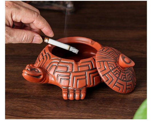 Cendrier Tortue modèle Alligator couleur Rouge