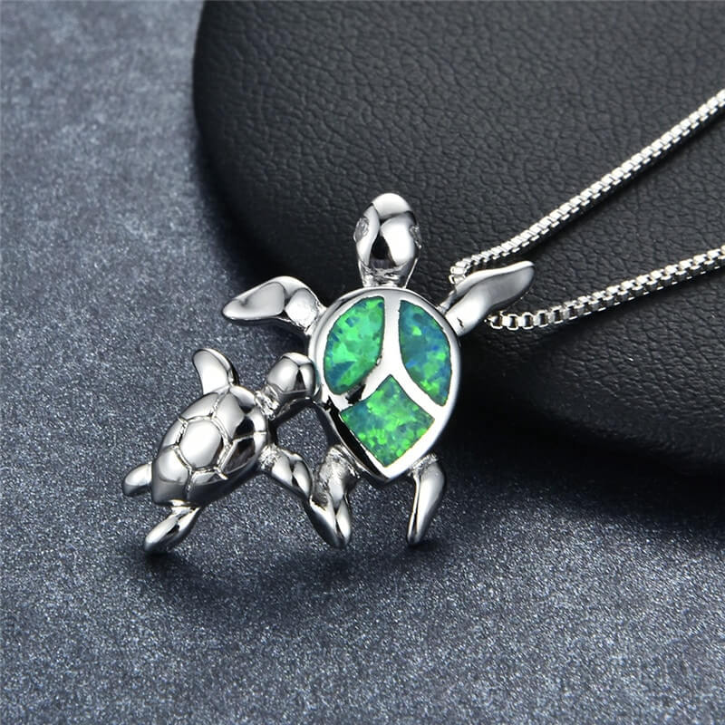 Collier cou Tortue modèle Herédité couleur Vert