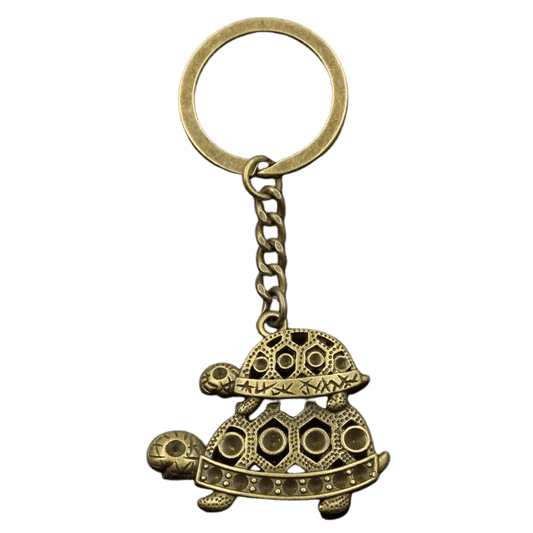 Porte-clé Tortue Famille couleur Bronze