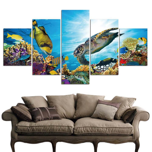 Tableau 5 pièces Tortue Couvée Spéciale