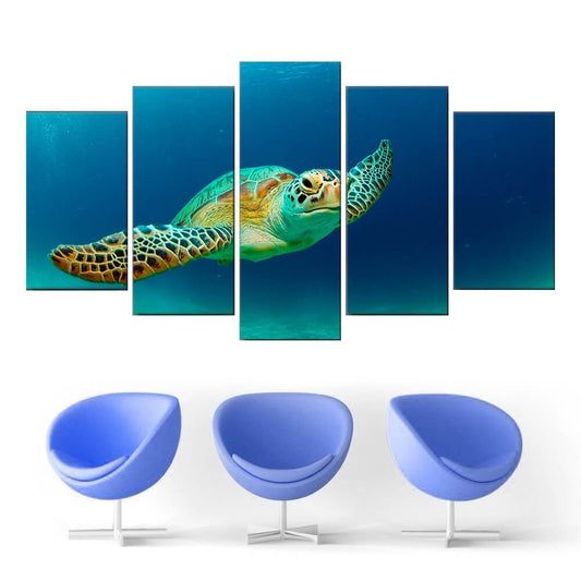 Tableau Tortue 5 pièces Precipice