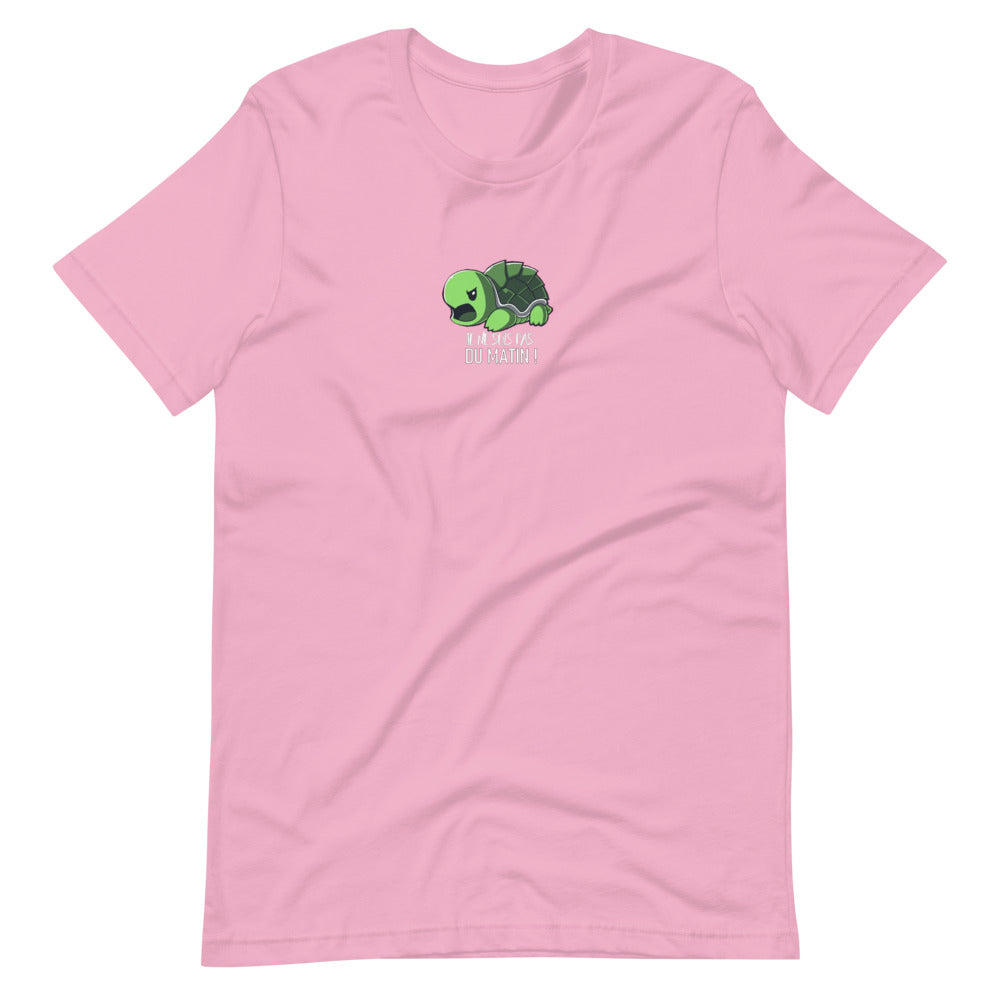 t shirt rose du matin tortue