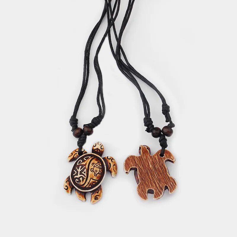 Pendentif Tortue Résine <br> Corail