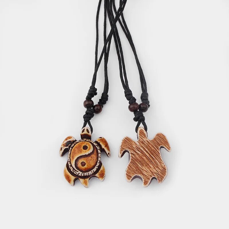 Pendentif Tortue Résine <br> Yin & Yang