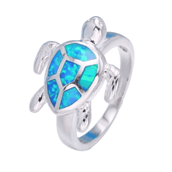 Anneau Tortue Ciel Bleu