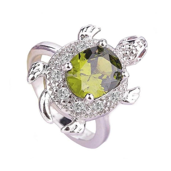 Bague Tortue modèle Coeur Cristal