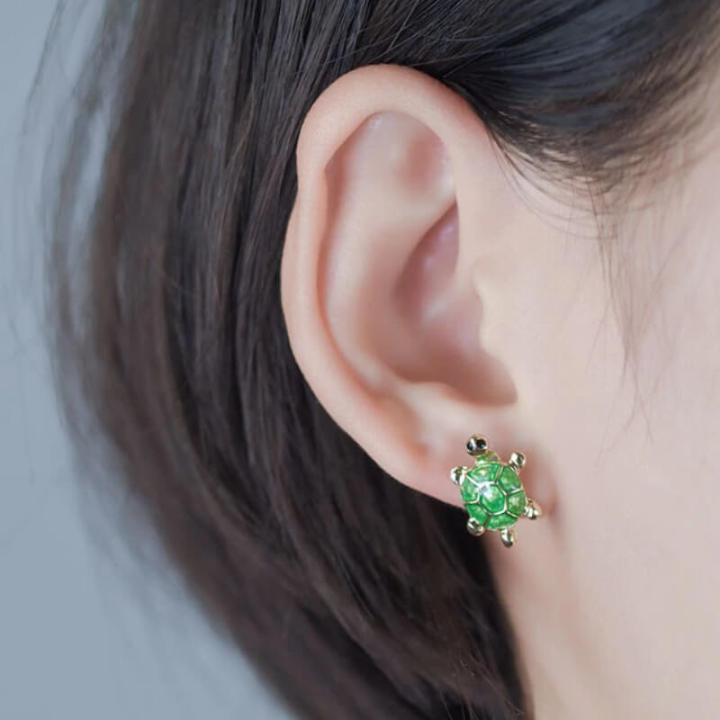 Bijou d'Oreilles Tortue modèle Cocasse
