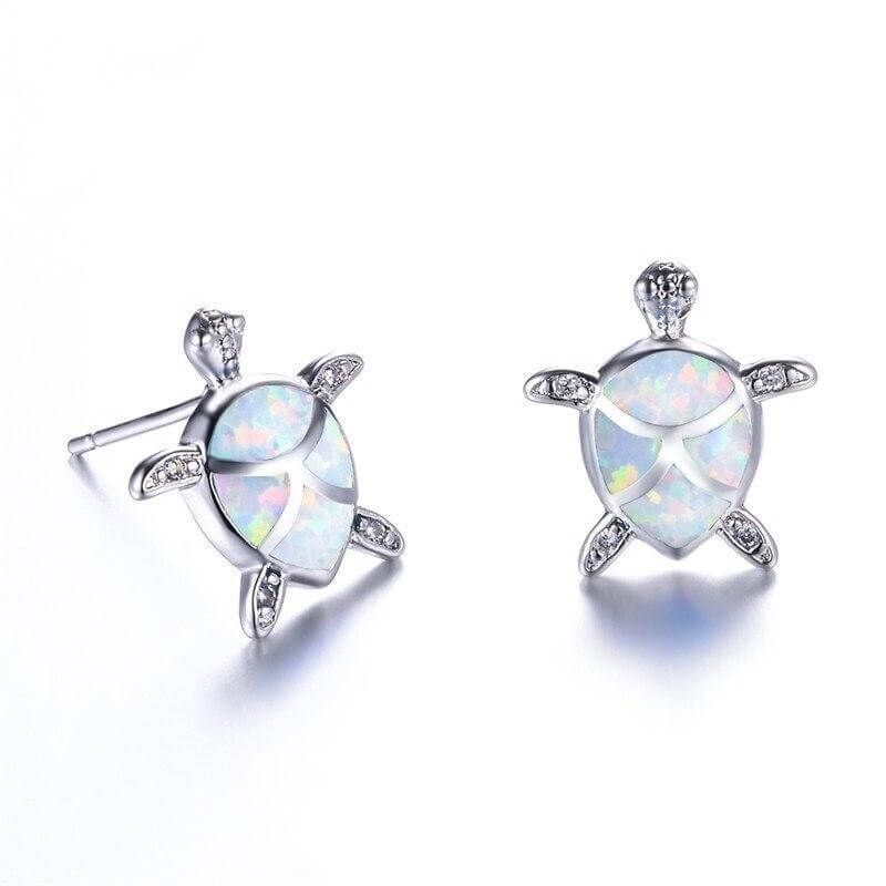 Bijou d'Oreilles Tortue modèle Couleurs opale