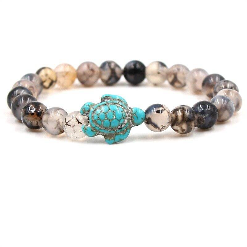 bracelet tortue association couleur blanc et noir