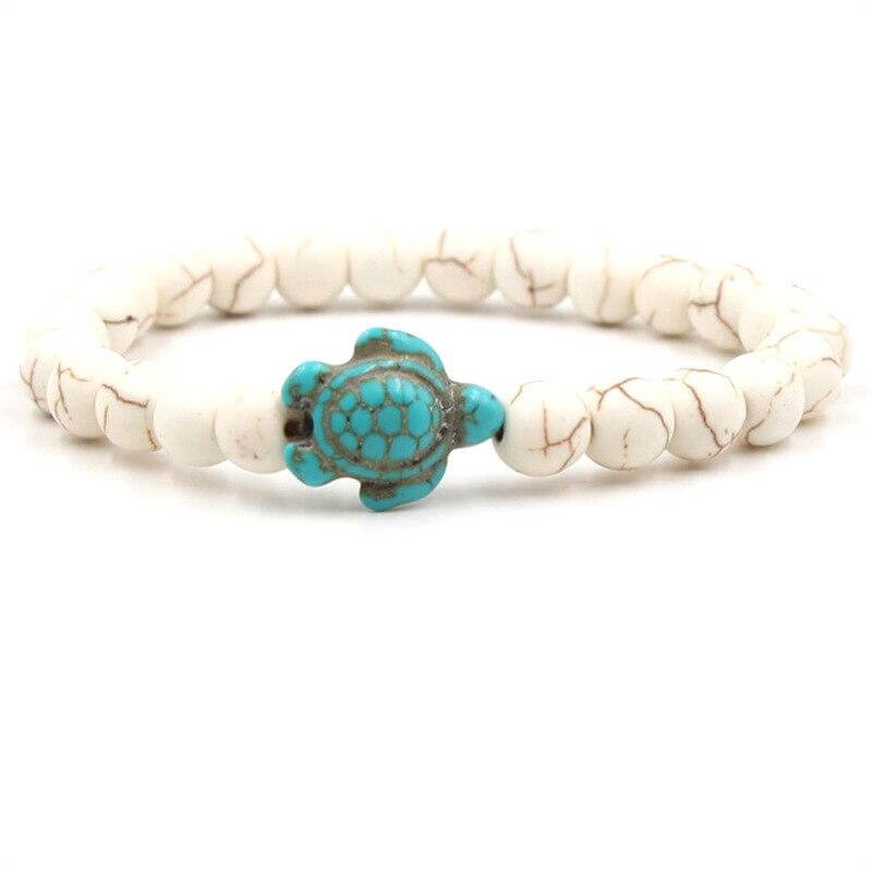 Bijou en bracelet tortue association blanc