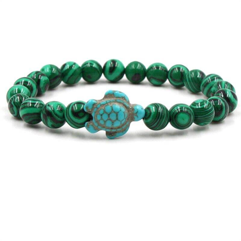Bracelet tortue association couleur vert emeraude