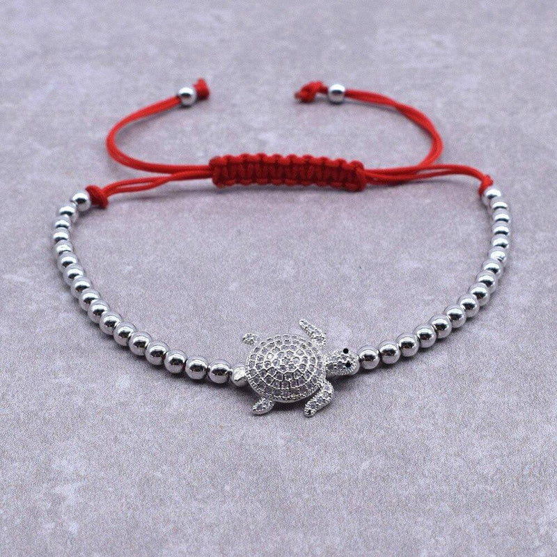 Modèle Bracelet Tortue Petite Perle Argent