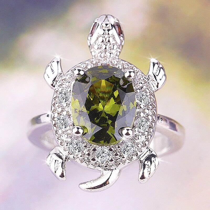 Bijou Doigt Tortue modèle Coeur Cristal