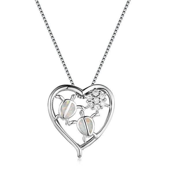 Collier Cou Tortue Affection couleur Opal Blanc