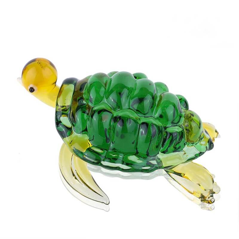 Figurine Verre Tortue Naturel