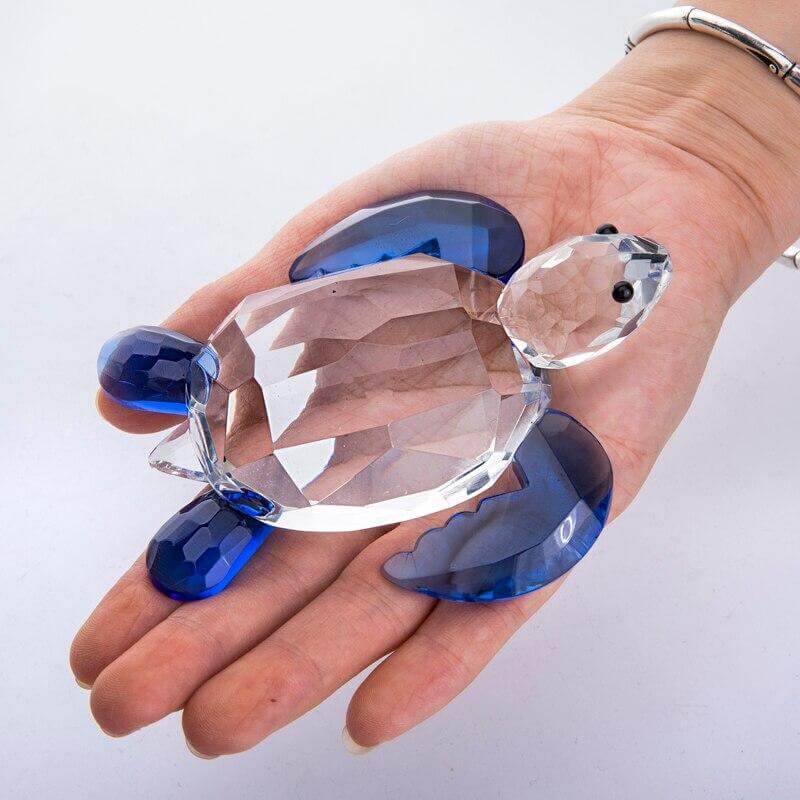 Figurine-decoration-en-verre-tortue