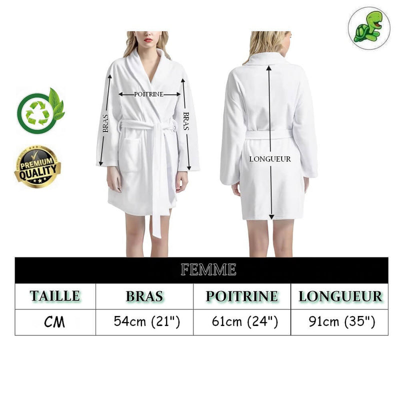 Guide des Tailles Peignoir Tortue Délicat