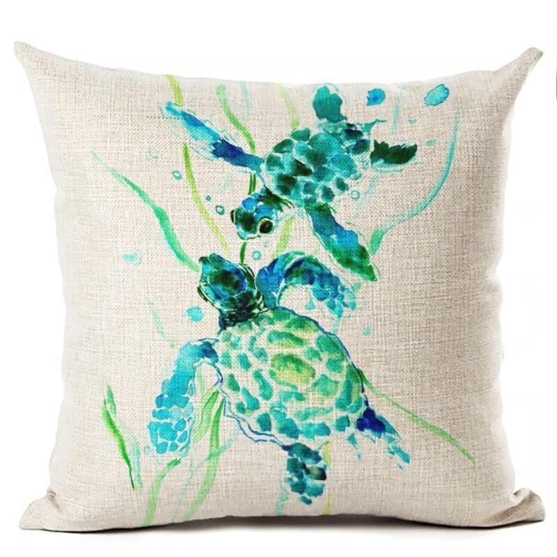 Housse de Coussin Tortue Amour