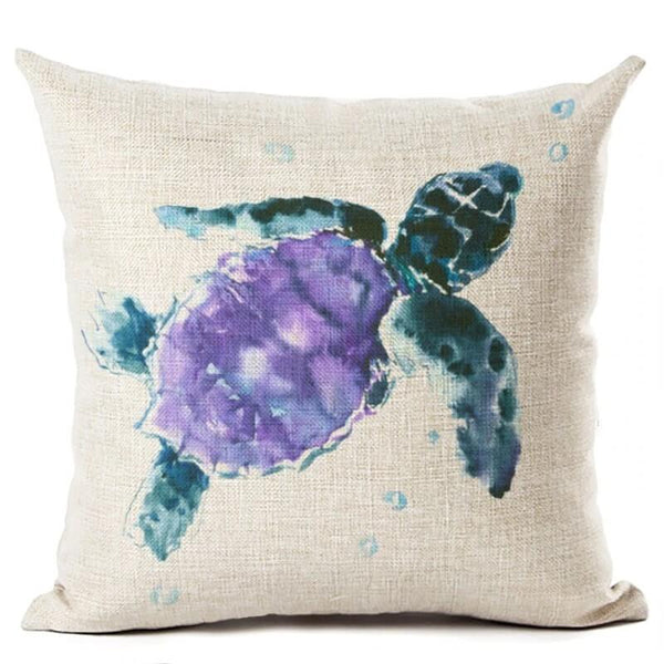 Housse de Coussin Tortue carré 45cm 18 – COULEURS LAGON