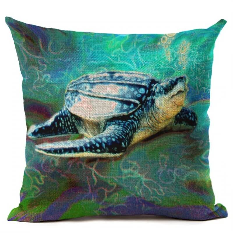 Housse de Coussin Tortue Psycho