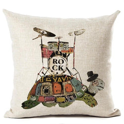 Housse de Coussin Tortue Rock