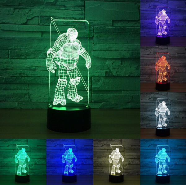 Luminaire 3D Tortue Style Combattant