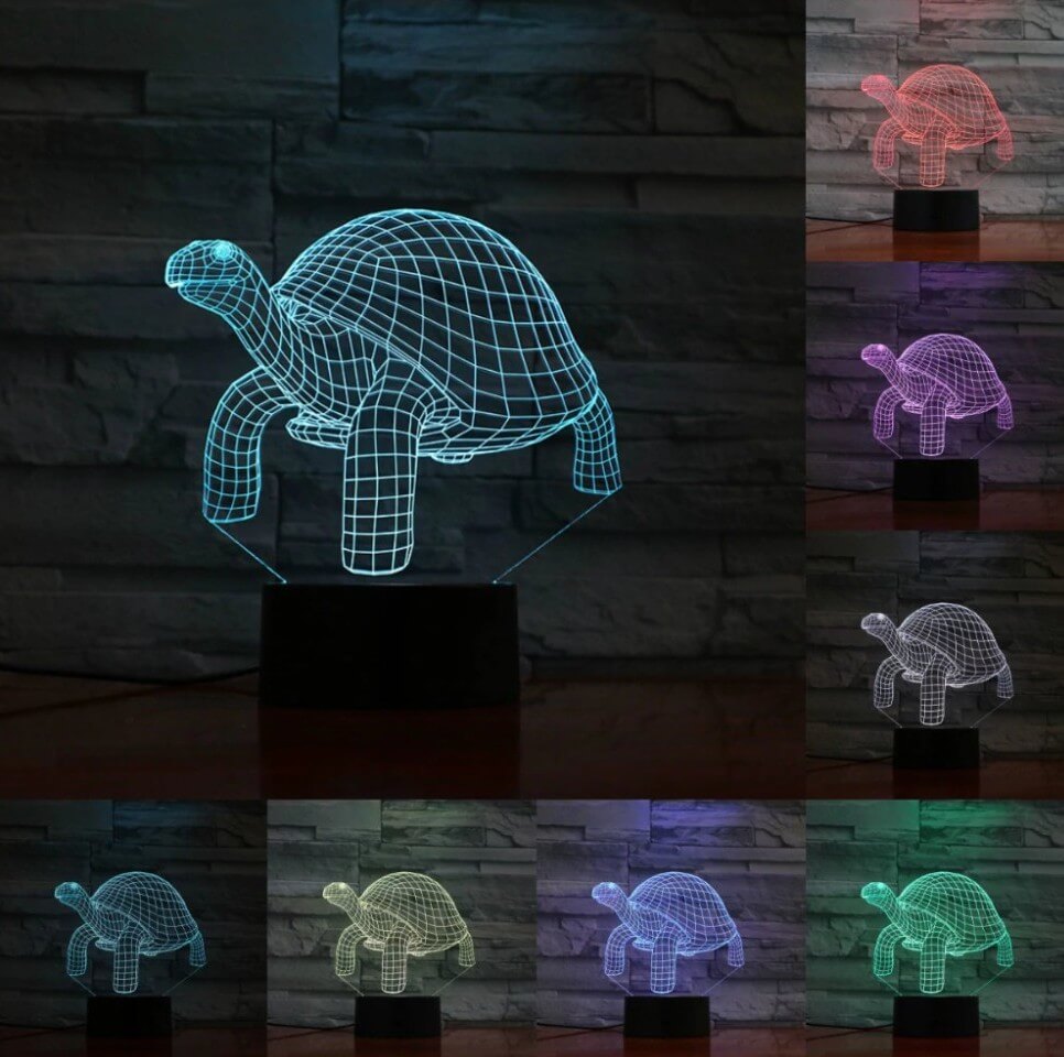Luminaire 3D Tortue Hermann