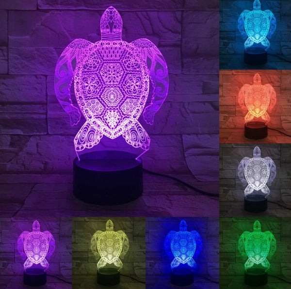 Luminaire 3D Tortue Style Maori