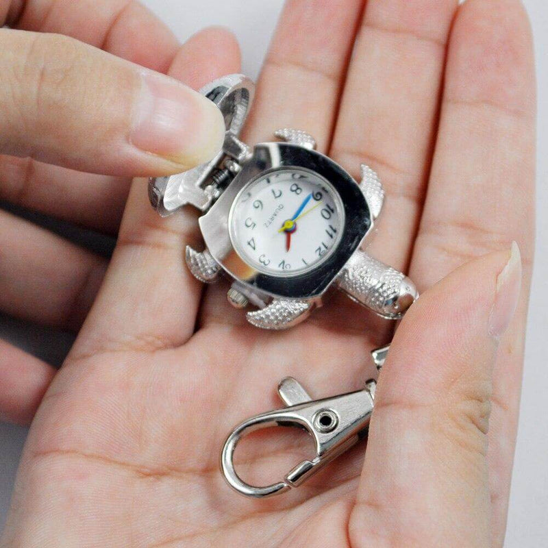 Montre de Poche Tortue présentation modèle Argent