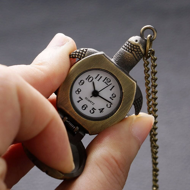 Montre de Poche Tortue présentation modèle Bronze