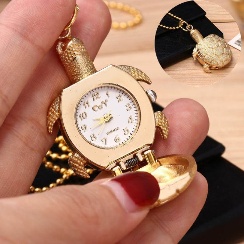 Montre de Poche Tortue présentation modèle Or