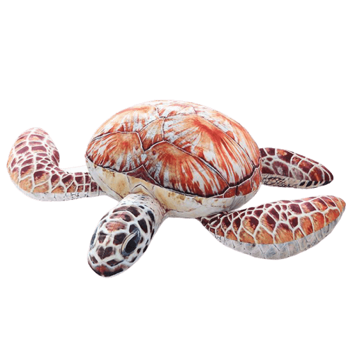 Peluche Tortue Fond Marin Rouge