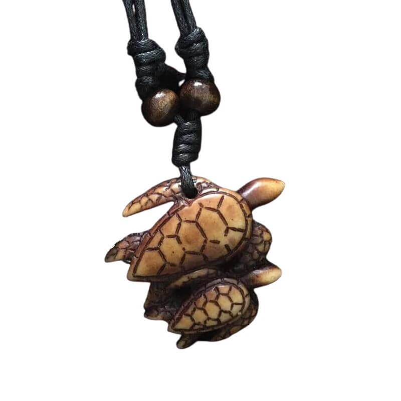 Pendentif Tortue Bois Garde-Corps Marron