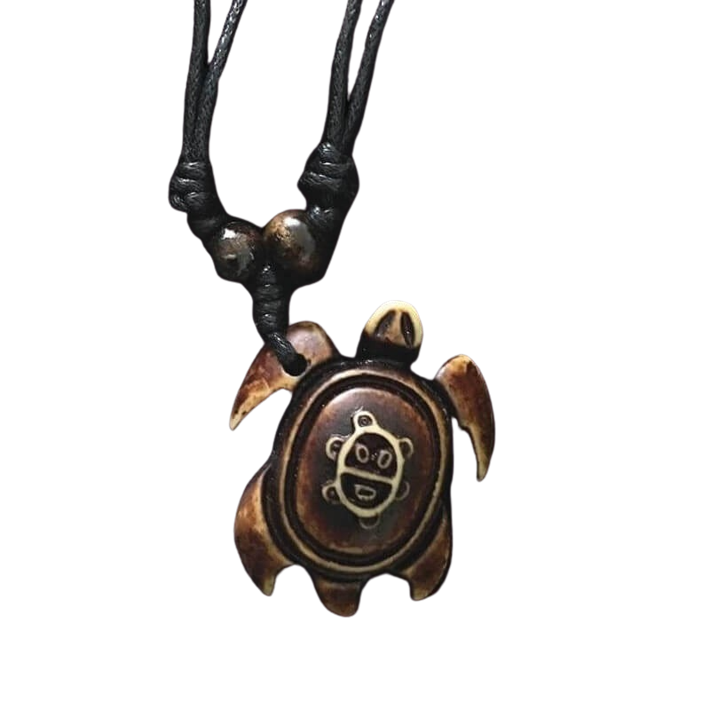 Pendentif Tortue Bois Maori Marron