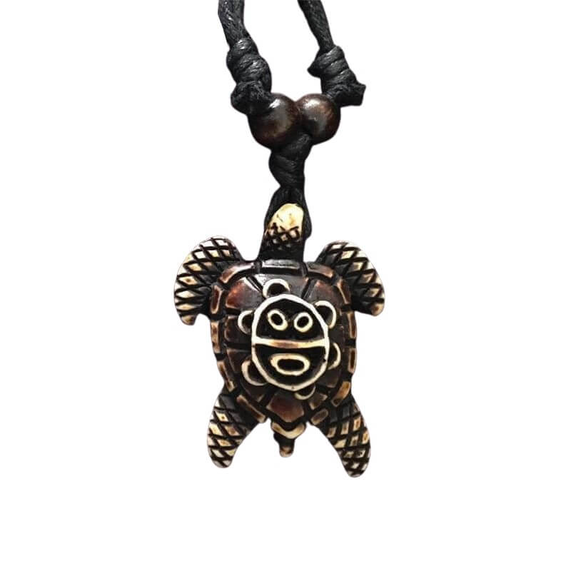 Pendentif Tortue Bois Polynésienne Marron