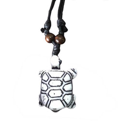 Collier Tortue Bois Sécurité Blanc