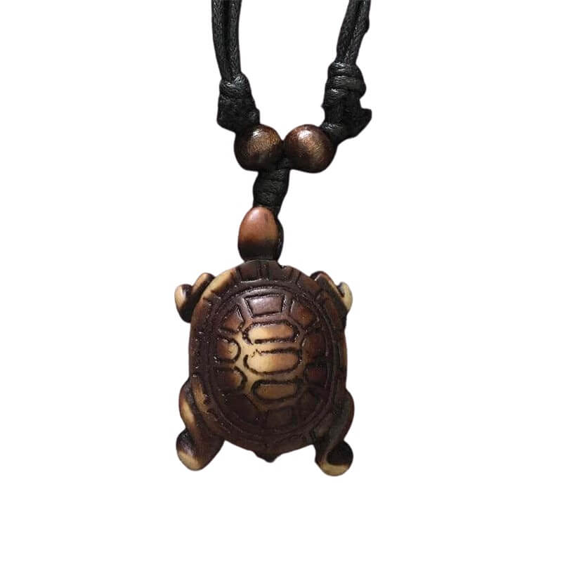 Pendentif Tortue Bois Signification Marron