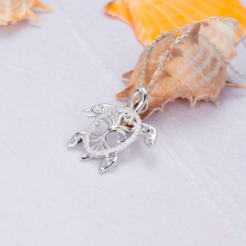 Pendentif de cou Tortue modèle Arbre de vie présentation