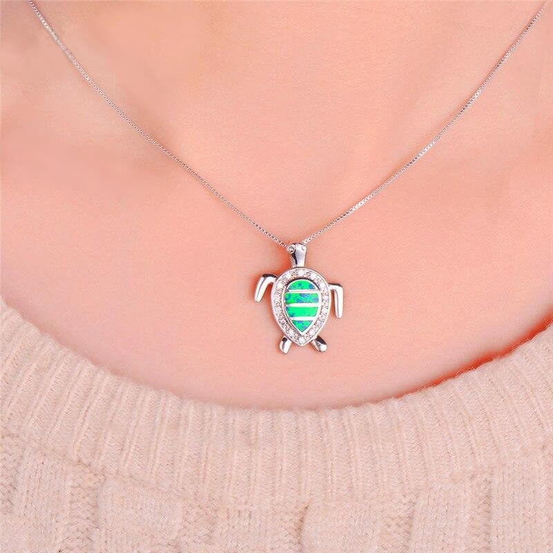Pendentif Tortue modèle Solide en Argent