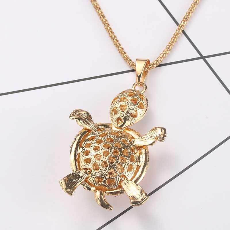 Pendentif cou Tortue modèle Strass