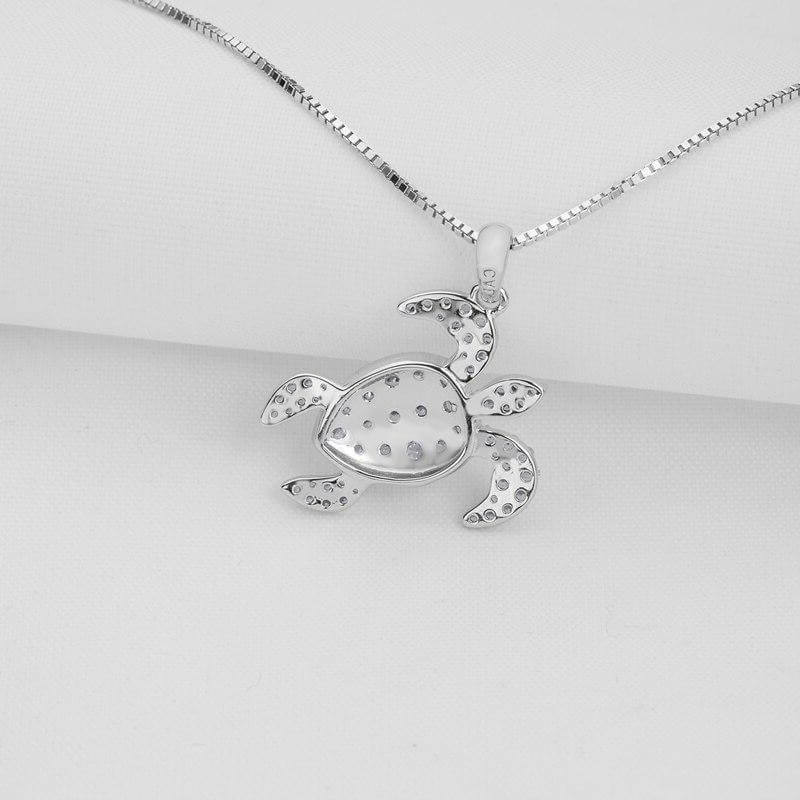 Pendentif Cou Tortue Noble en Argent