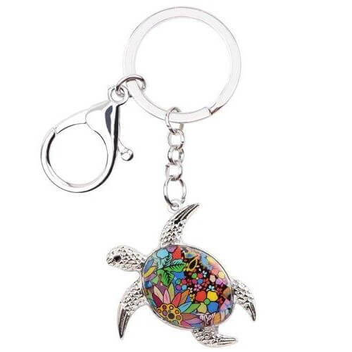 Porte Clés Tortue modèle Multicouleur