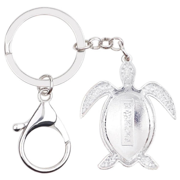 Derrière Porte Clés Tortue Fleur