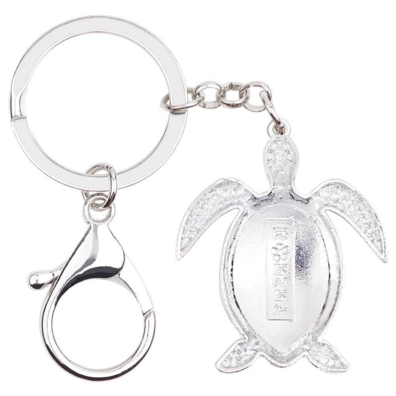 Derrière Porte Clés Tortue Fleur