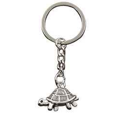 Porte-clé Tortue Façade couleur Argent
