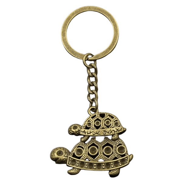 Porte-clé Tortue Famille couleur Bronze