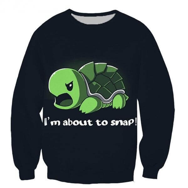 Sweat Shirt Tortue Caractere