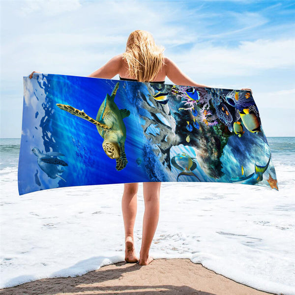 Serviette de Plage Tortue Paisible
