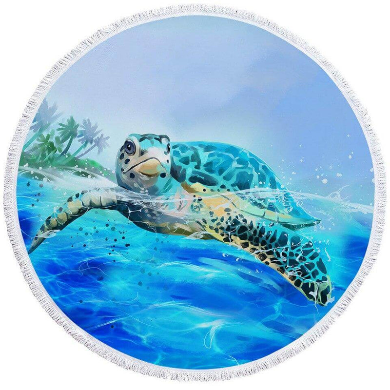 Serviette de Bain Tortue Paradisiaque